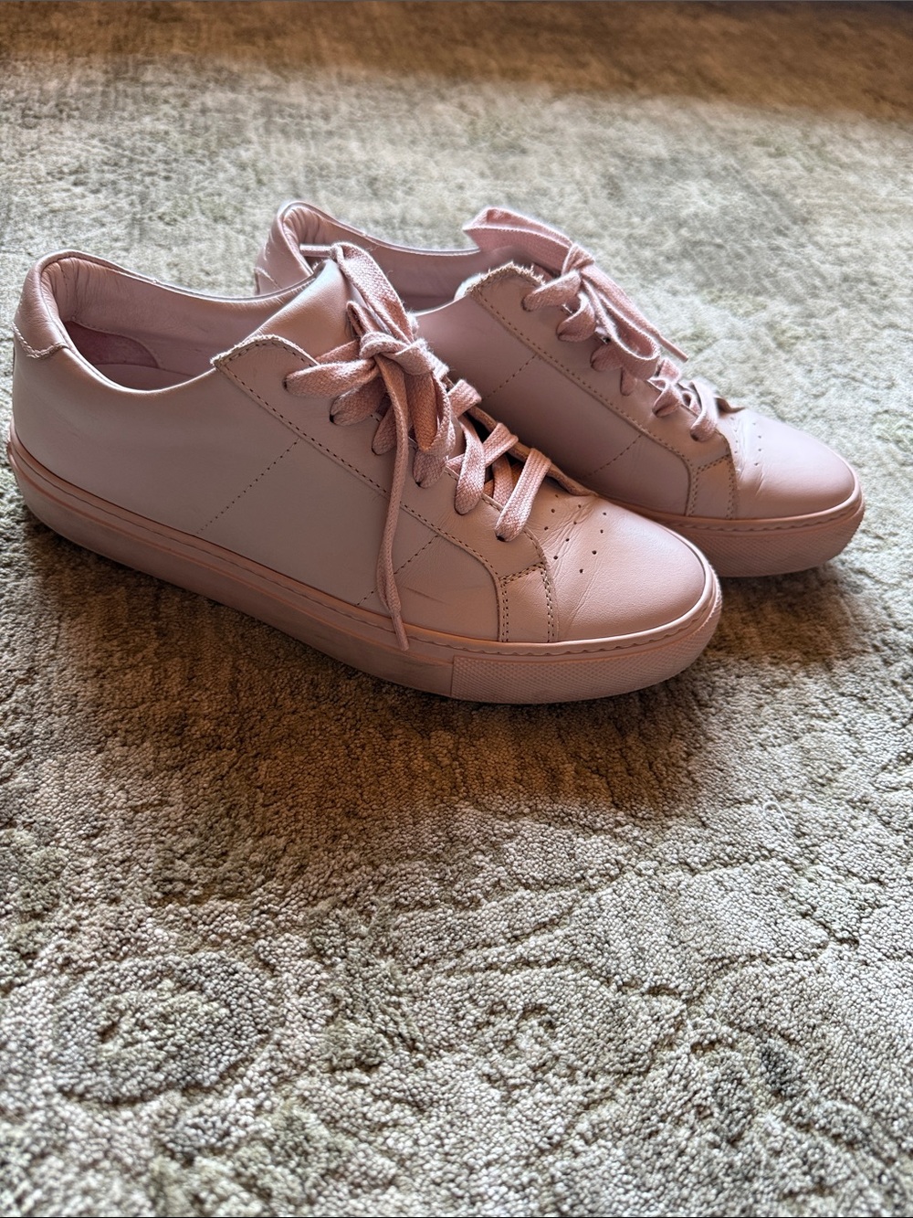 GREATS Brooklyn Royale Blush Pink Leather Sneakers – Women’s Size8 made in Italy